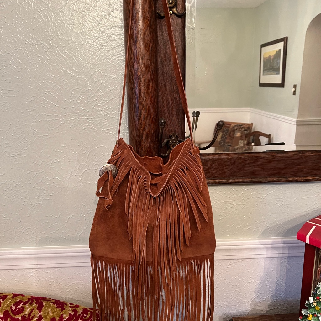 Leather Fringed Leather Purse